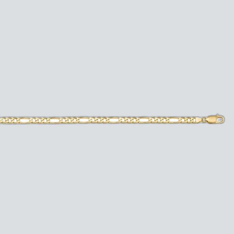 N304 - YELLOW GOLD SOLID FIGARO LINK