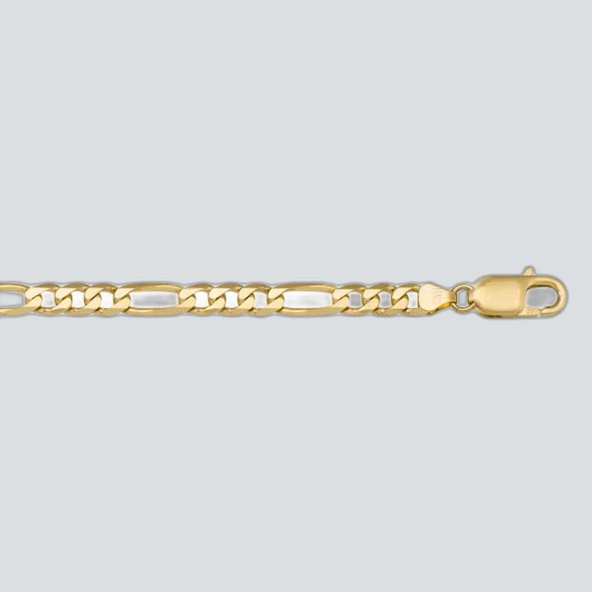 N308 - YELLOW GOLD SOLID FIGARO LINK