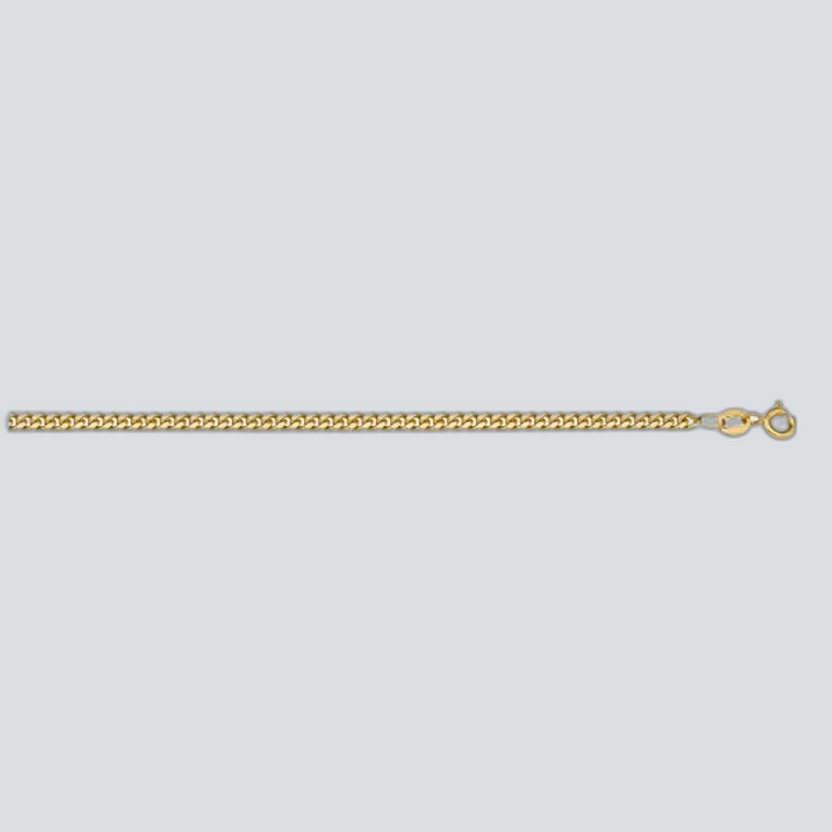 G033 - YELLOW GOLD LIGHTLY PLATED SOLID CURB LINK