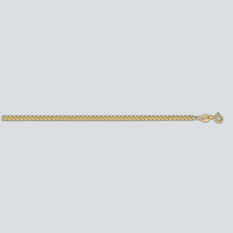 G033 - YELLOW GOLD LIGHTLY PLATED SOLID CURB LINK