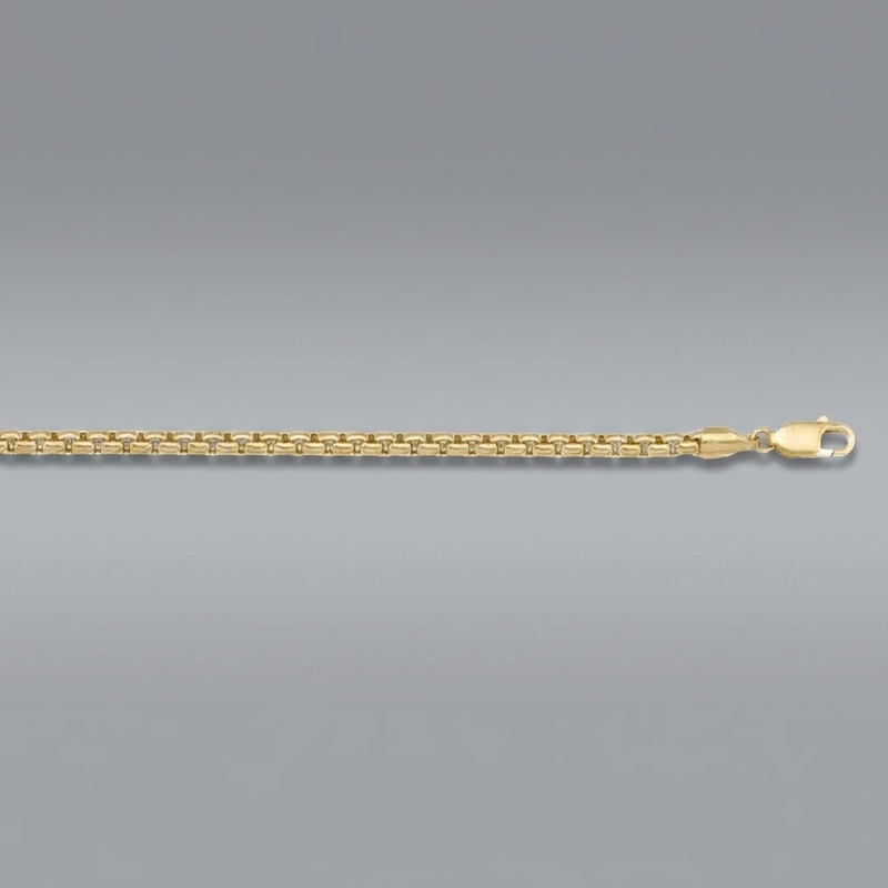 Gold Box Chain 2.5mm - 14K hollow gold chain