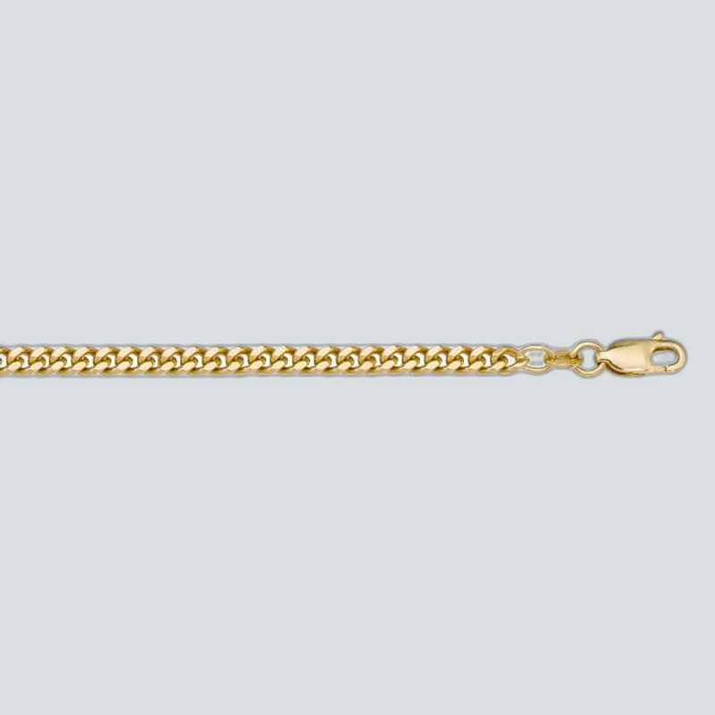 G070 - YELLOW GOLD LIGHTLY PLATED SOLID CURB LINK