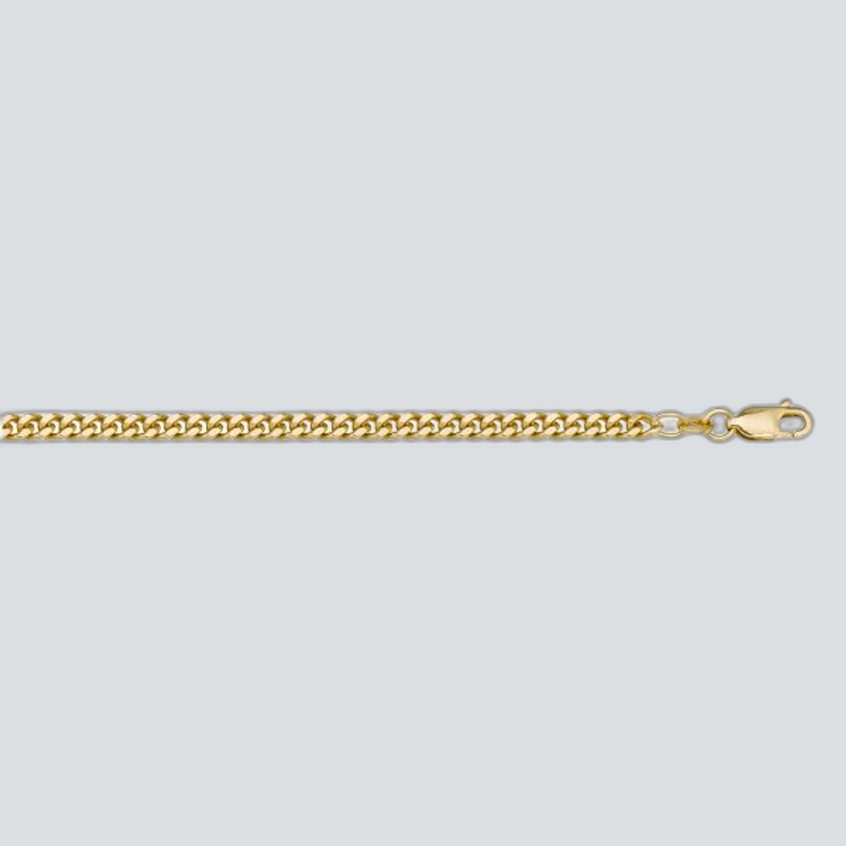 G065 - YELLOW GOLD LIGHTLY PLATED SOLID CURB LINK