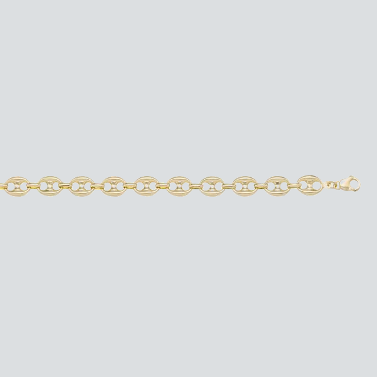 N725 - YELLOW GOLD HOLLOW PUFFED ANCHOR LINK