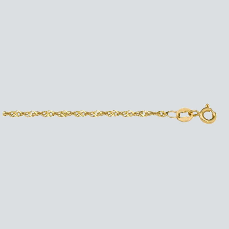 N122-LT - YELLOW GOLD SOLID SINGAPORE LINK