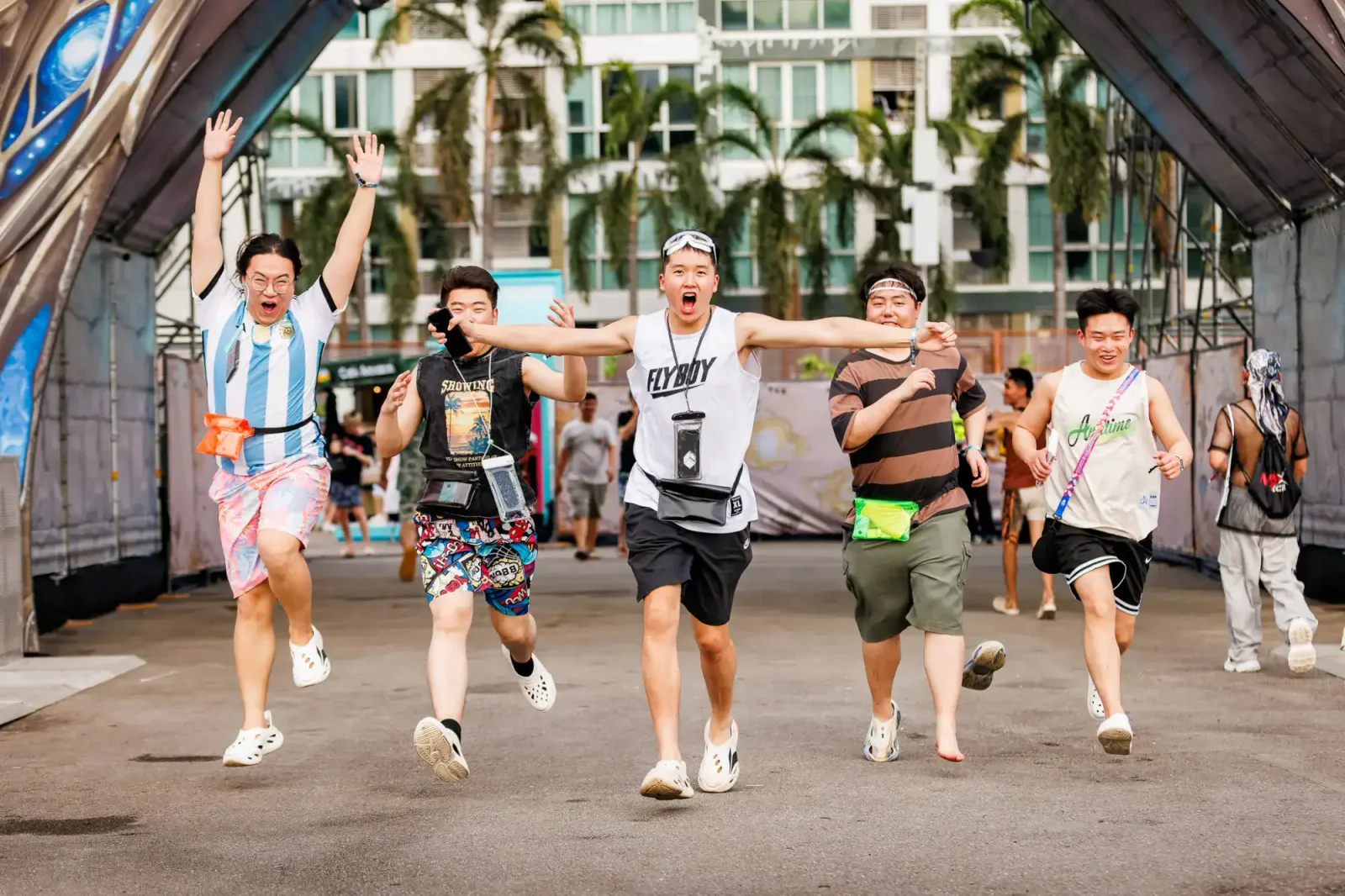 Friends arriving at SIAM Songkran