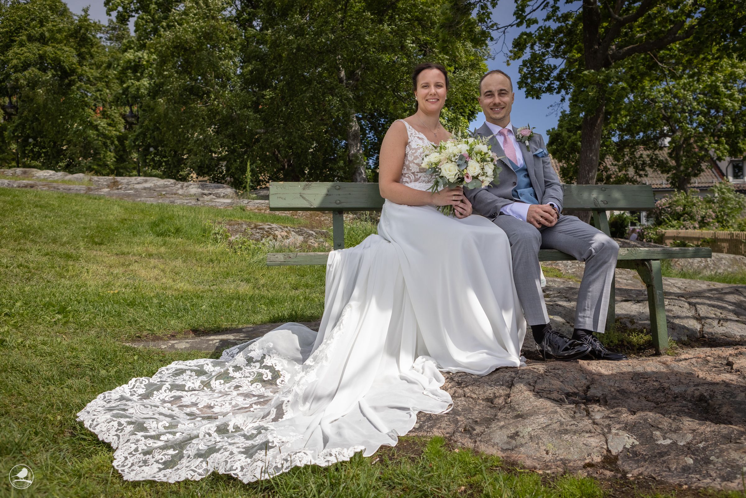 Brudebilde av Karoline og Christopher