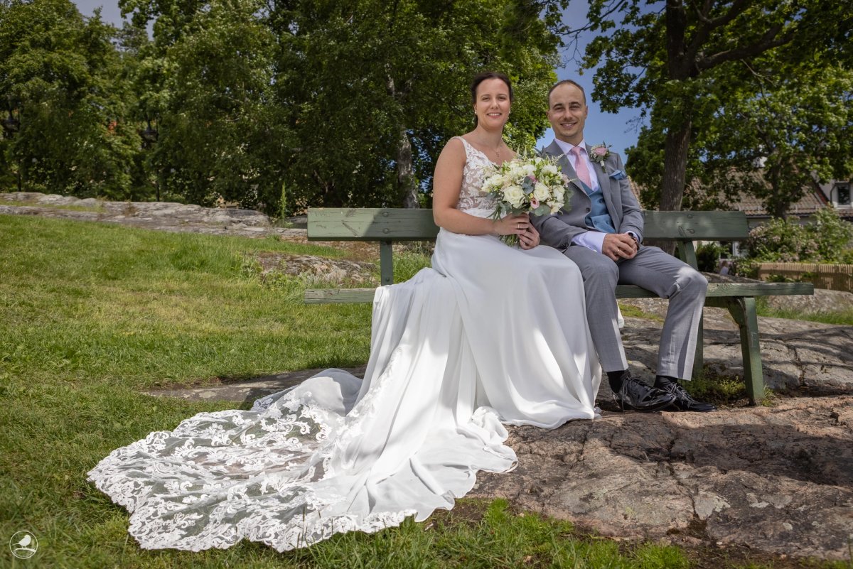 Brudebilde av Karoline og Christopher