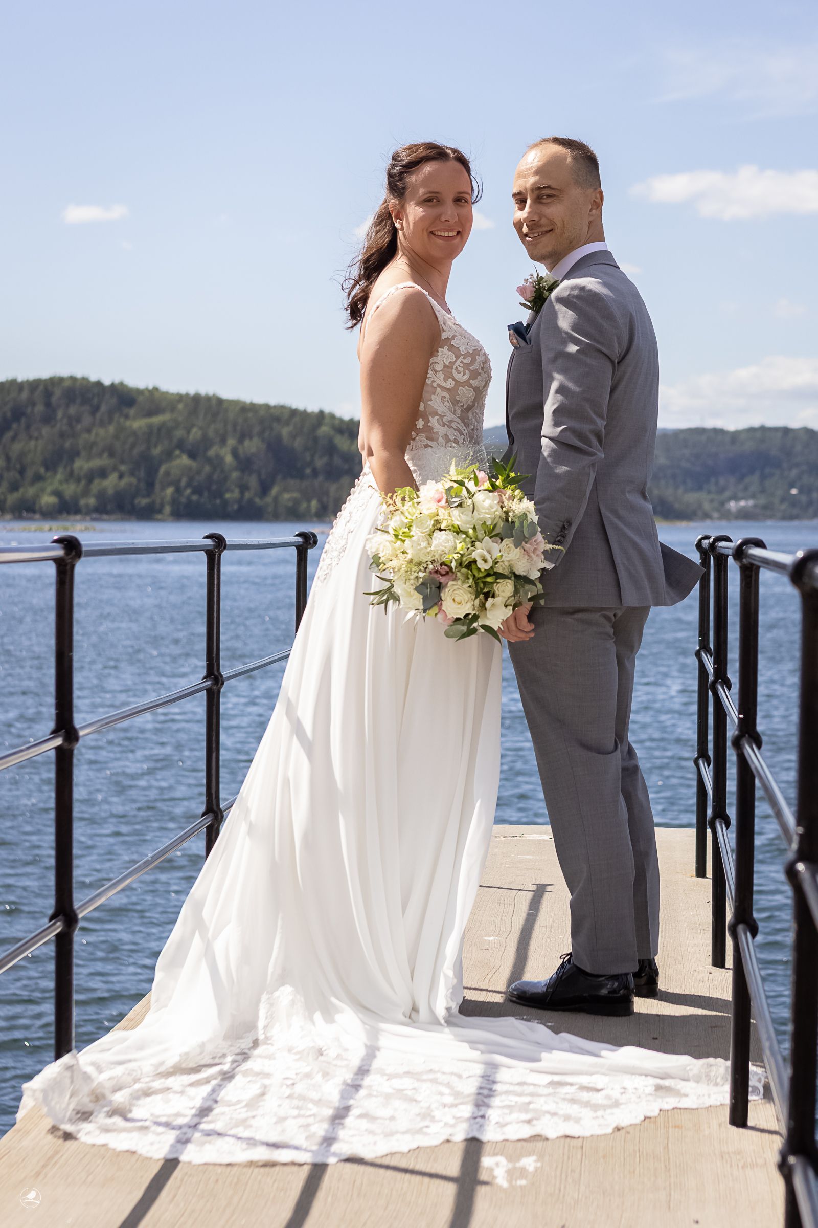 Brudebilde av Karoline og Christopher
