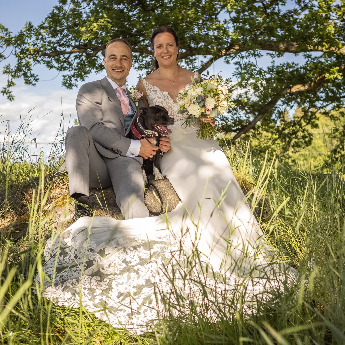 Brudebilde av Karoline og Christopher