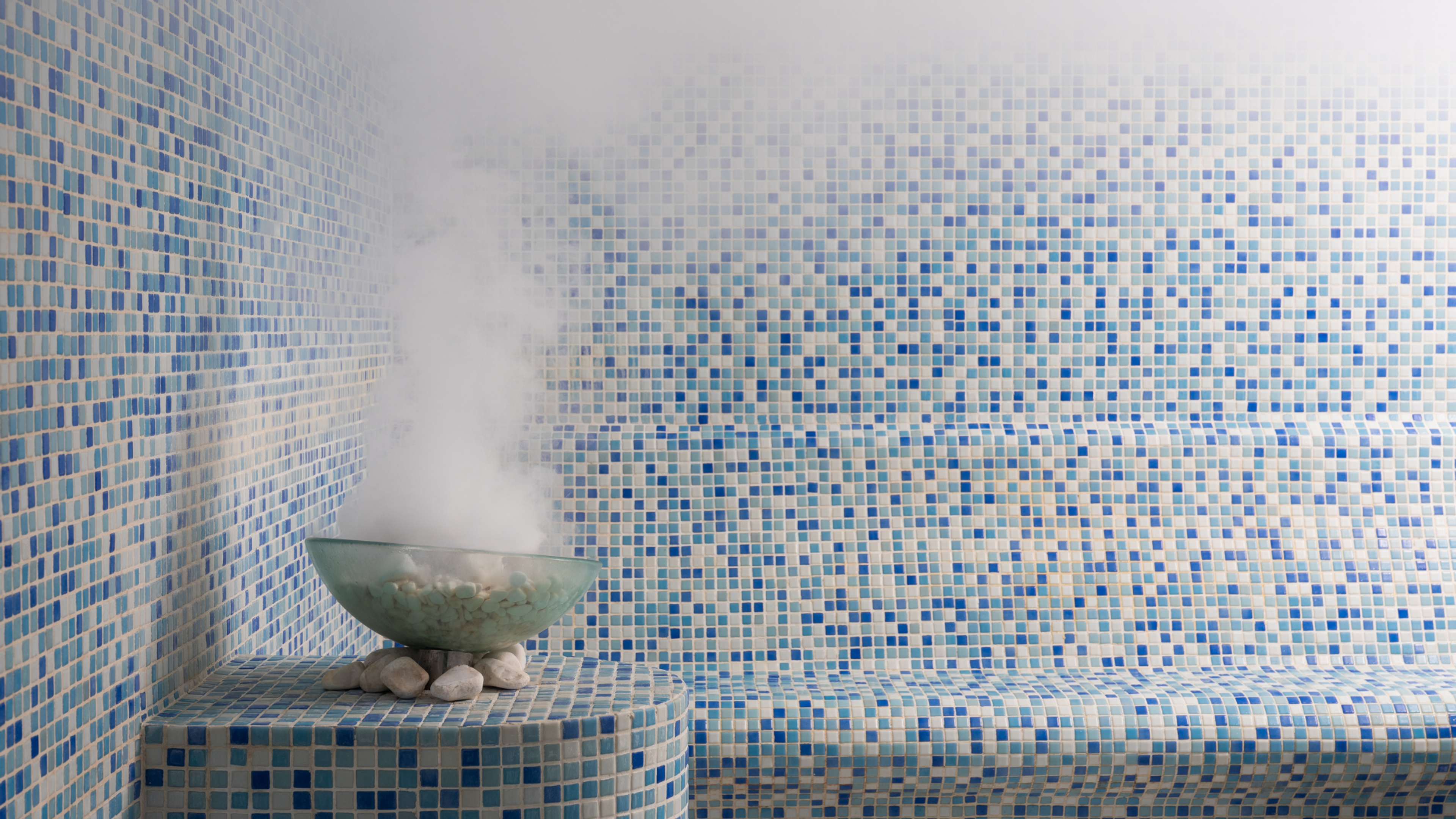 Inside the sauna and steam room at Ian Thorpe Aquatic Centre