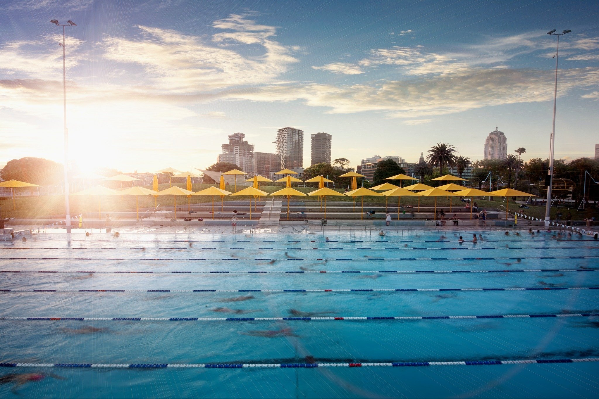 Prince Alfred Park Pool with the city view in the background