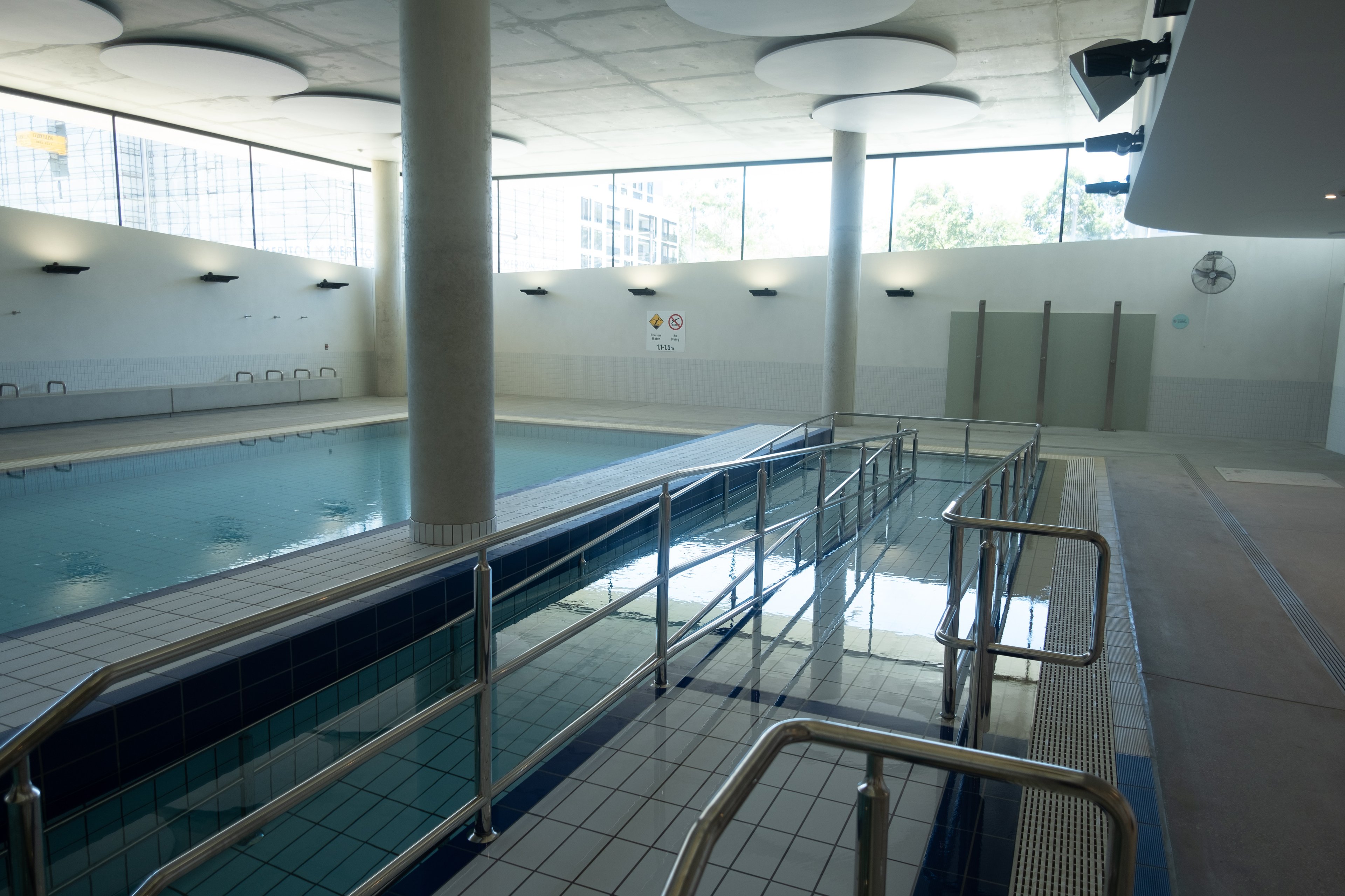 Hydrotherapy pool with ramped access at Gunyama Park Aquatic and Recreation Centre 