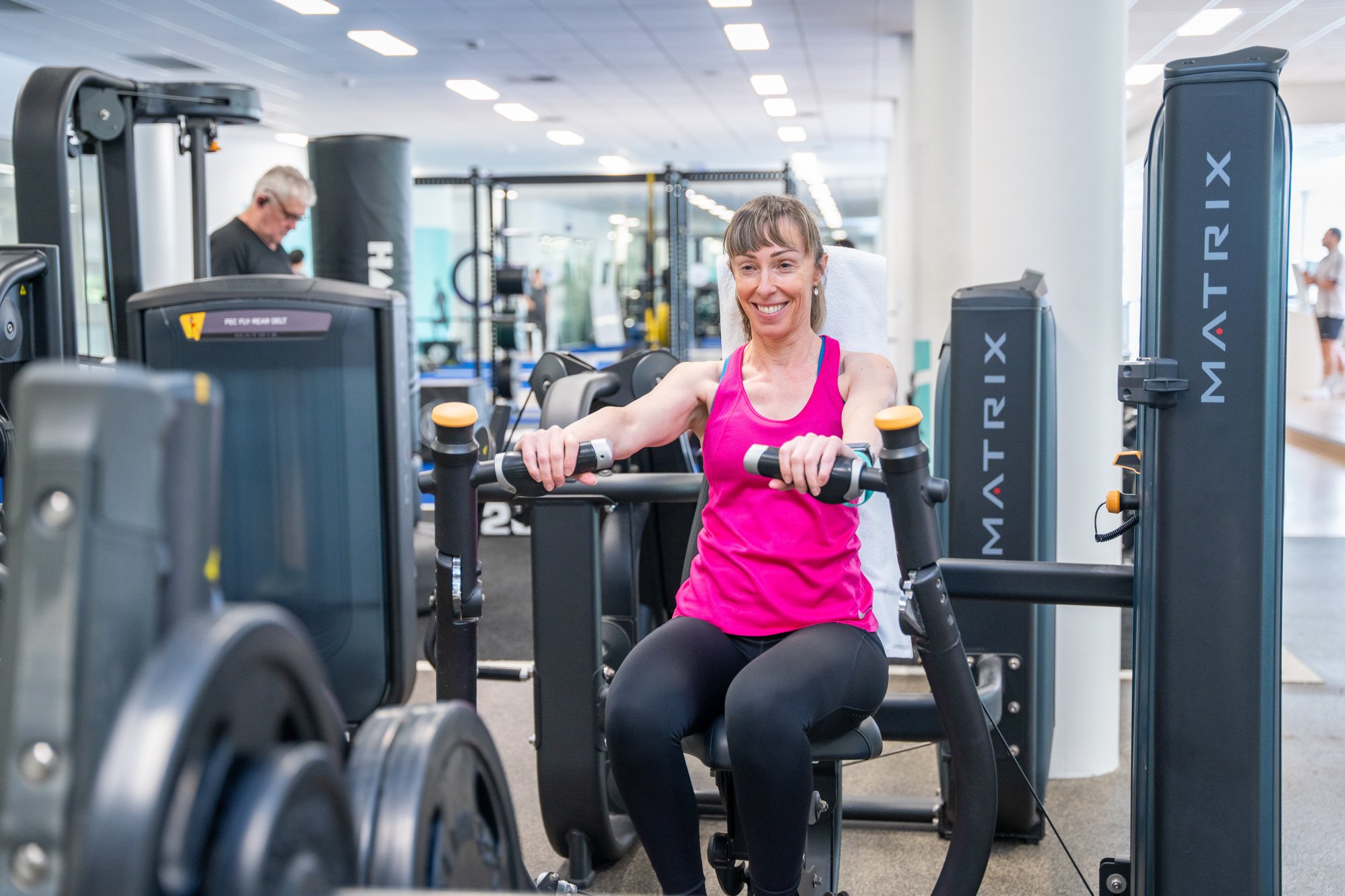 A GOLD member working in the gym at Ian Thorpe Aquatic Centre
