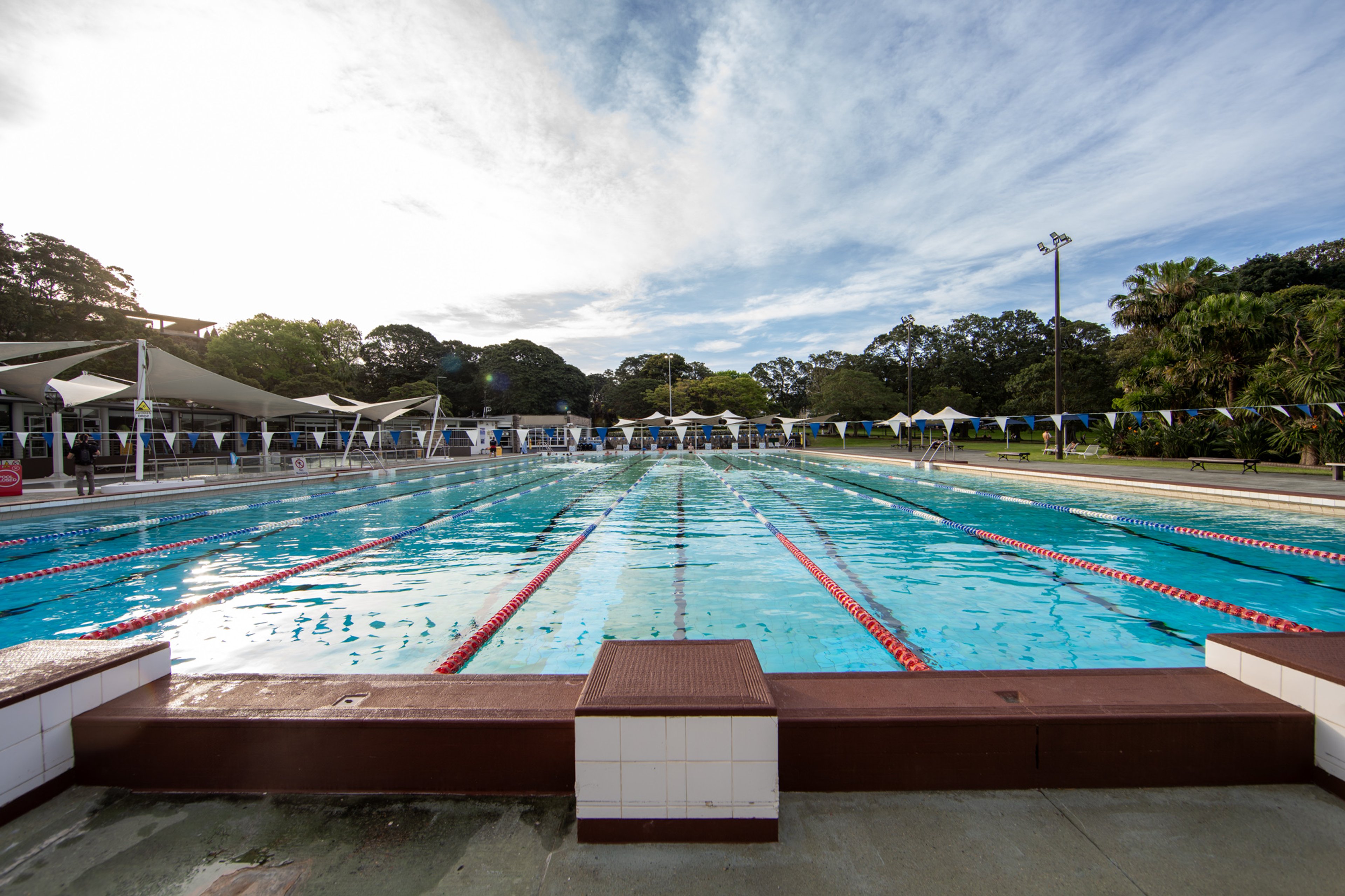 The 50m outdoor pool at Victoria Park Pool
