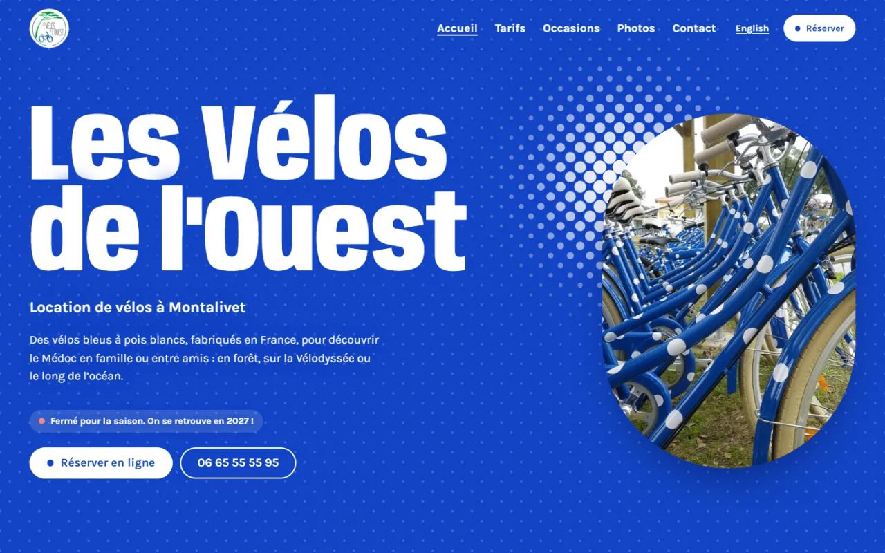 Accueil du site Les Vélos de l’Ouest