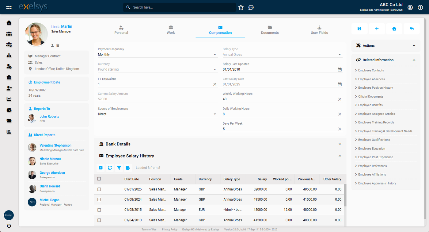 Compensation Data Input & Integration