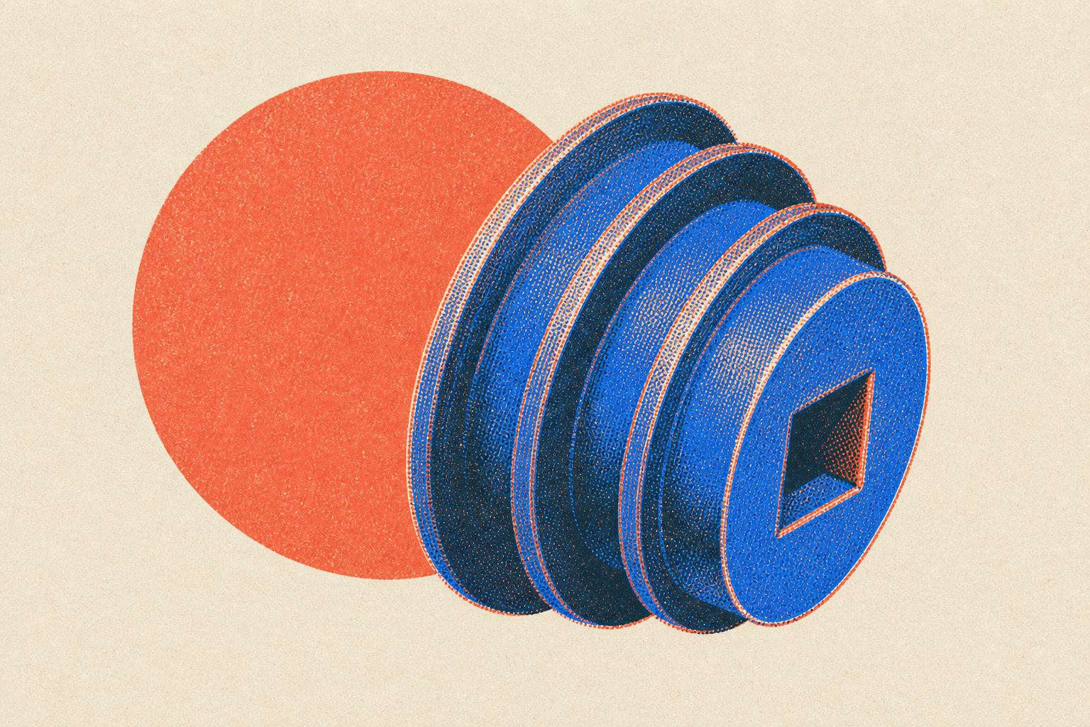 A printed replacement stepped cone pulley with three belt steps and a square bore