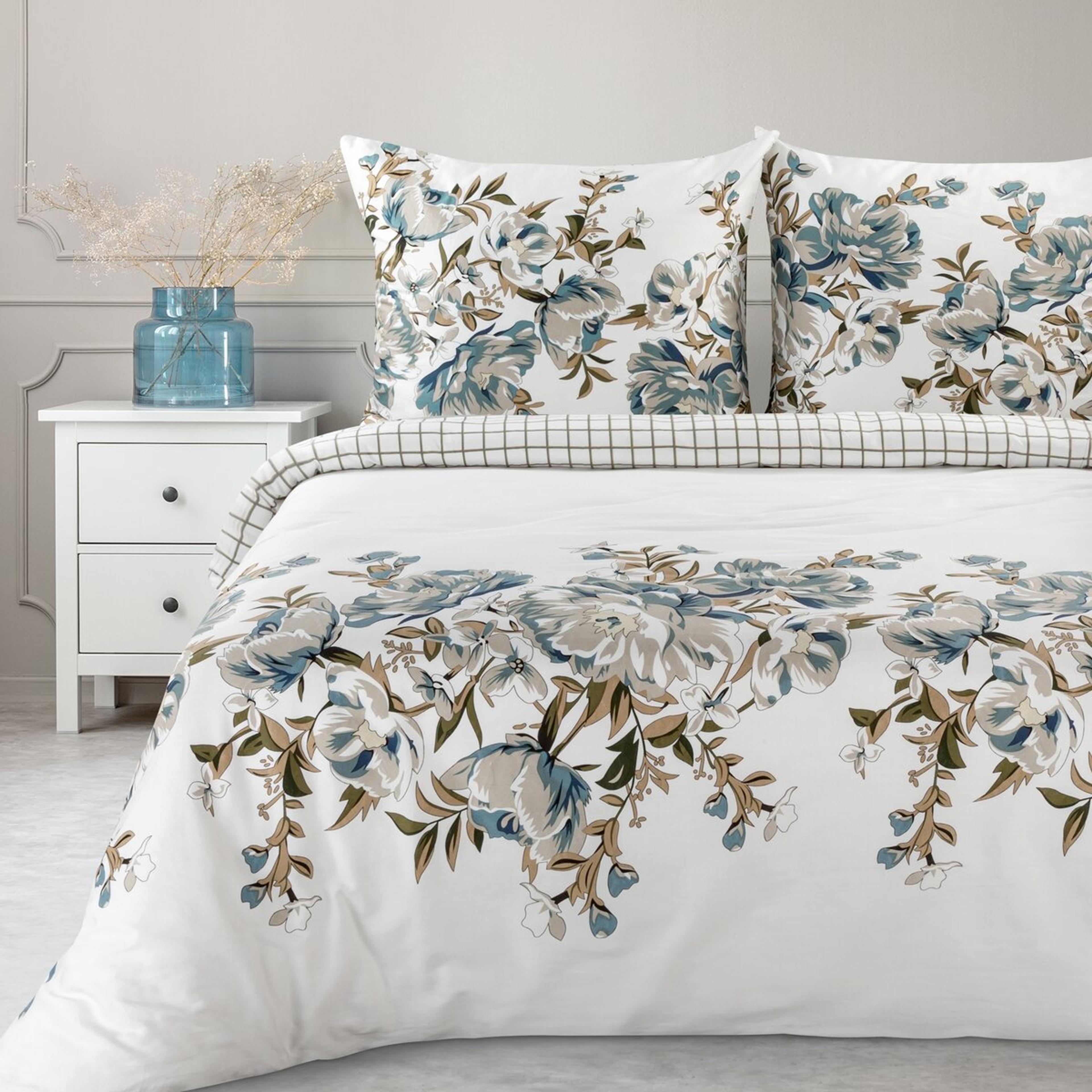 Produkt - KOMPLET POŚCIELI SPRING 40  160X200 BIAŁY, STALOWY 70X80/X2