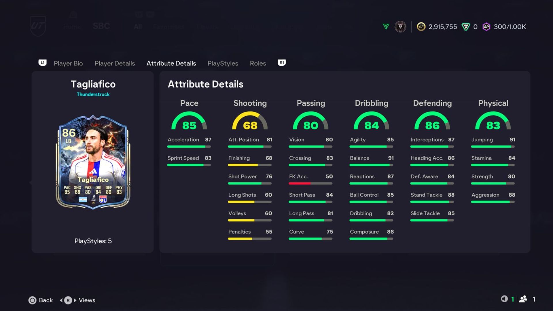 EA FC 25 Tagliafico Thunderstruck SBC: Cost, Solutions & Review