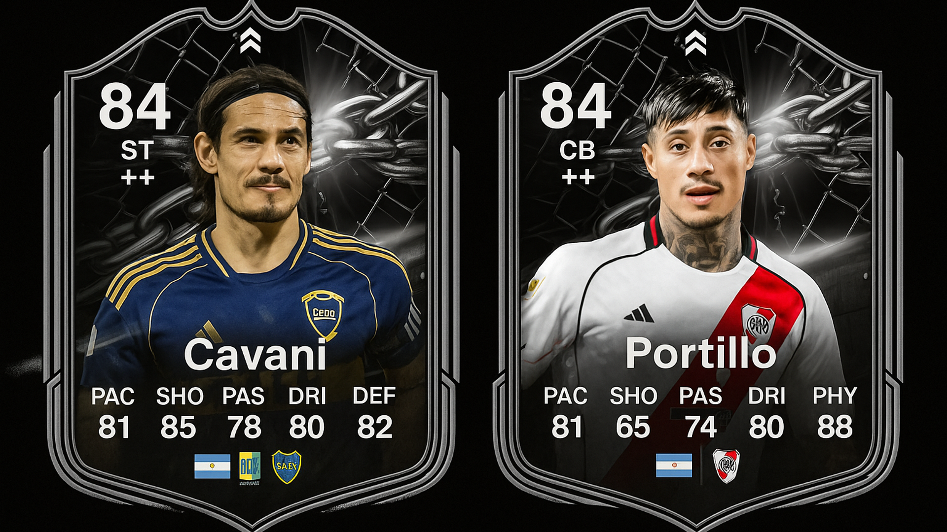 FC 26 Showdown SBC Edinson Cavani vs Juan Portillo in the Superclásico Showdown