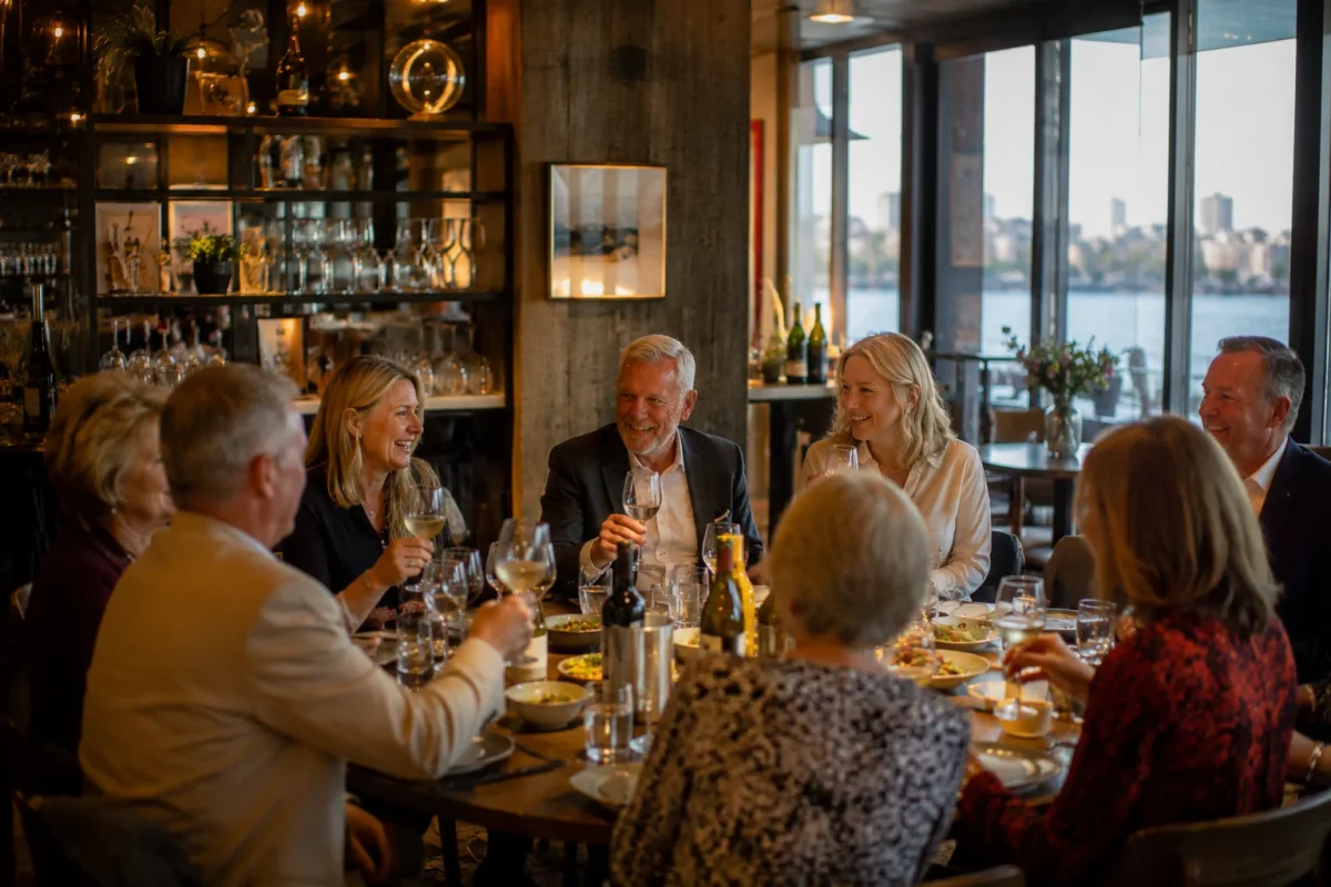 Private dining retirement party in a riverside restaurant | Partyfer