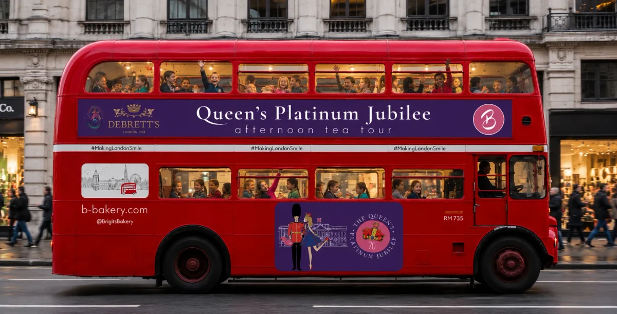 Afternoon tea bus tour birthday experience in central London | Partyfer