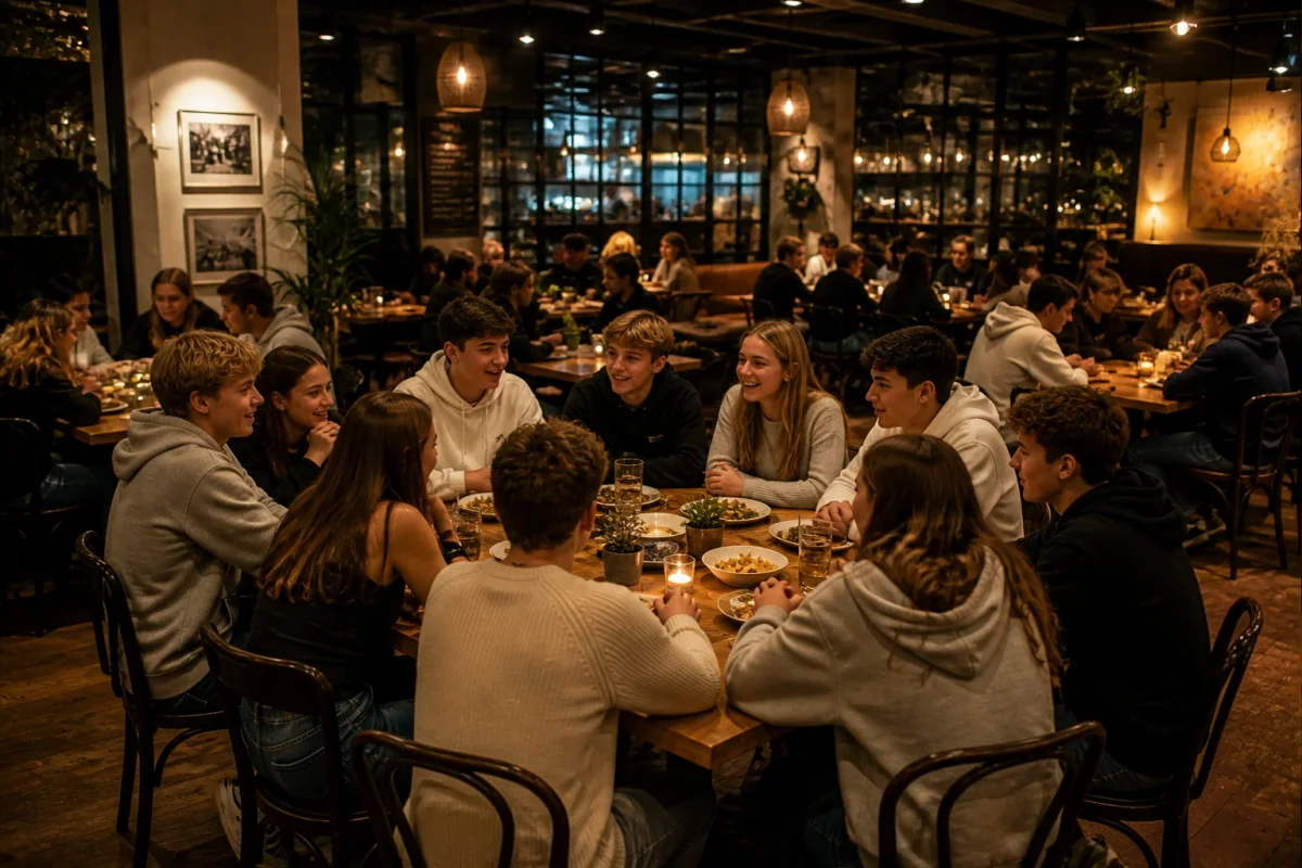 Food-led 17th birthday celebration in London with friends in a relaxed restaurant setting | Partyfer