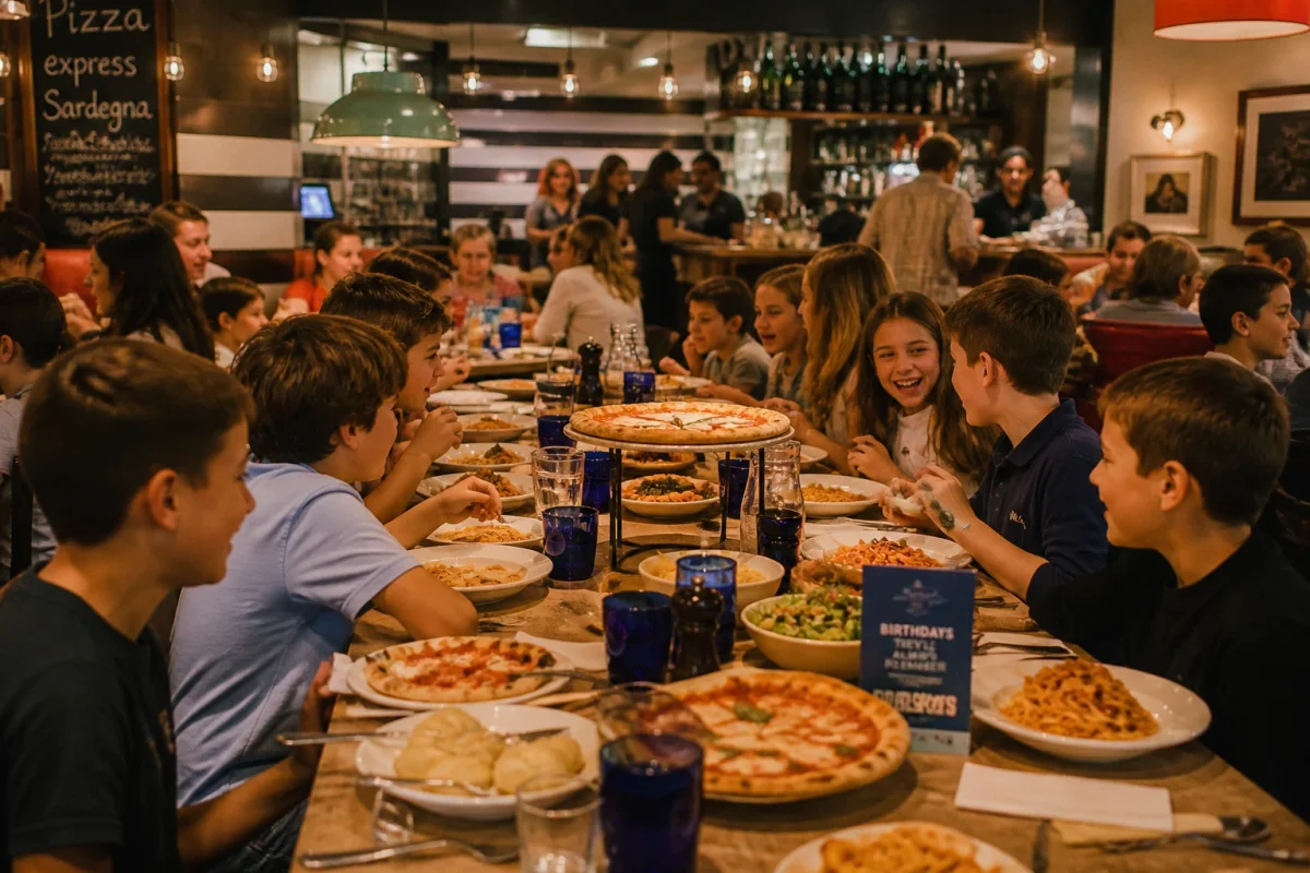 Pizza and pasta kids birthday party in London with casual restaurant dining | Partyfer