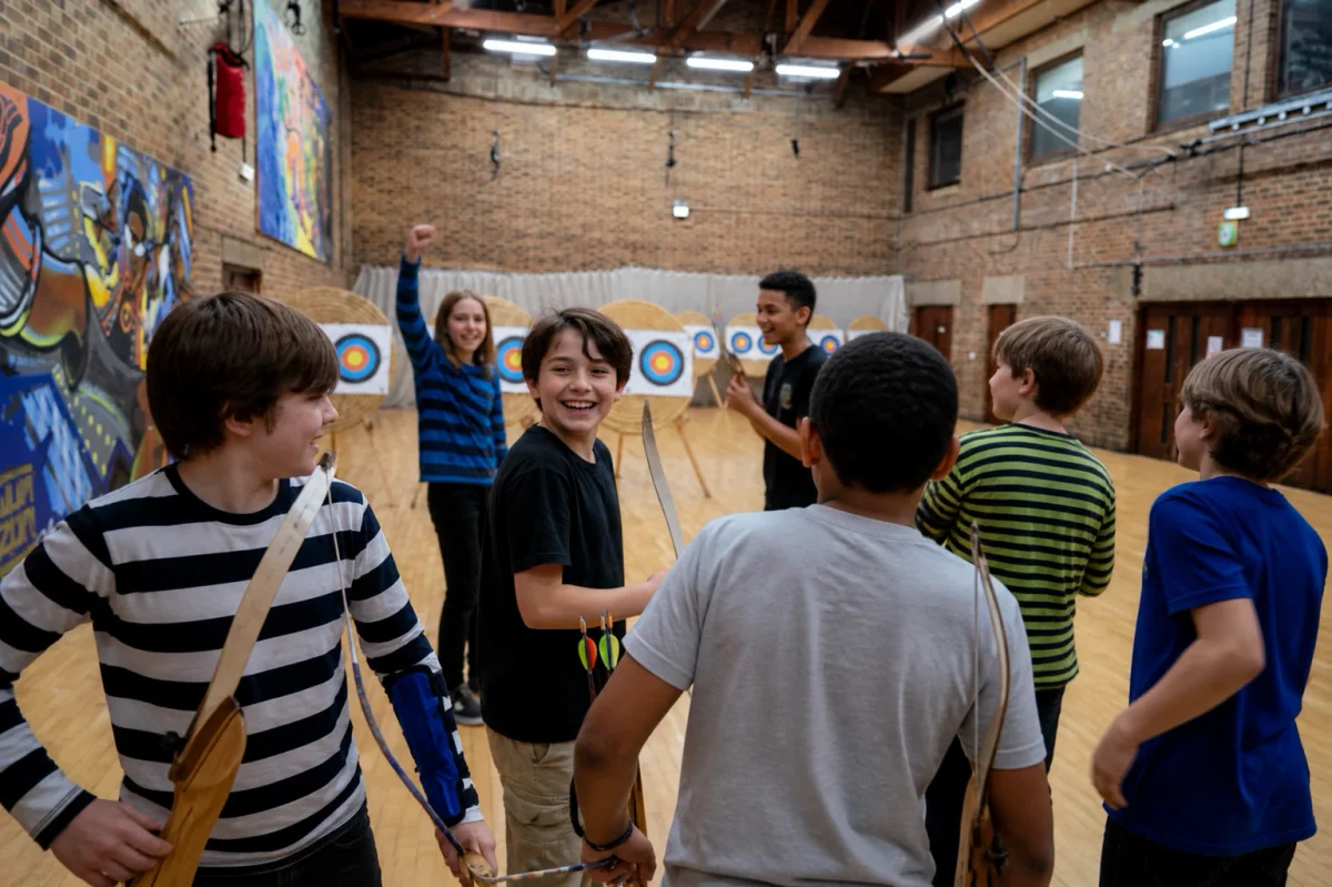 Indoor archery experience in London for teen birthday parties | Partyfer