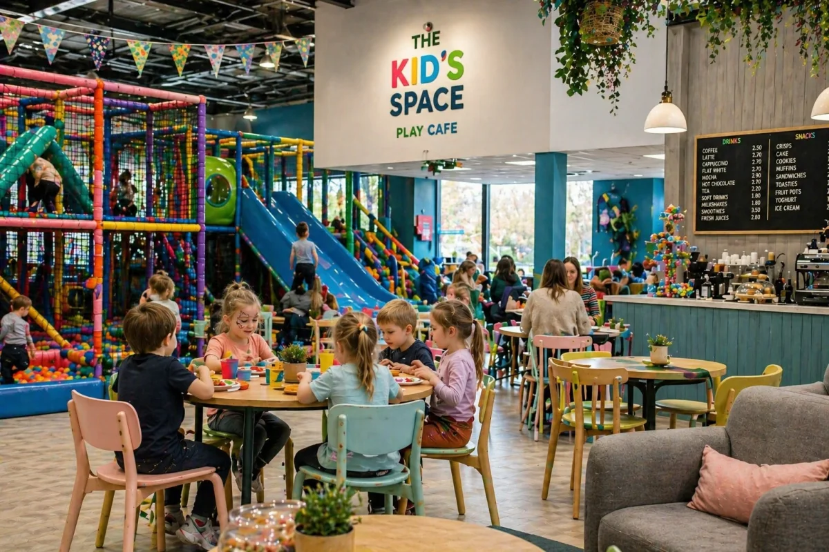 Play café with integrated soft play and social seating | Partyfer