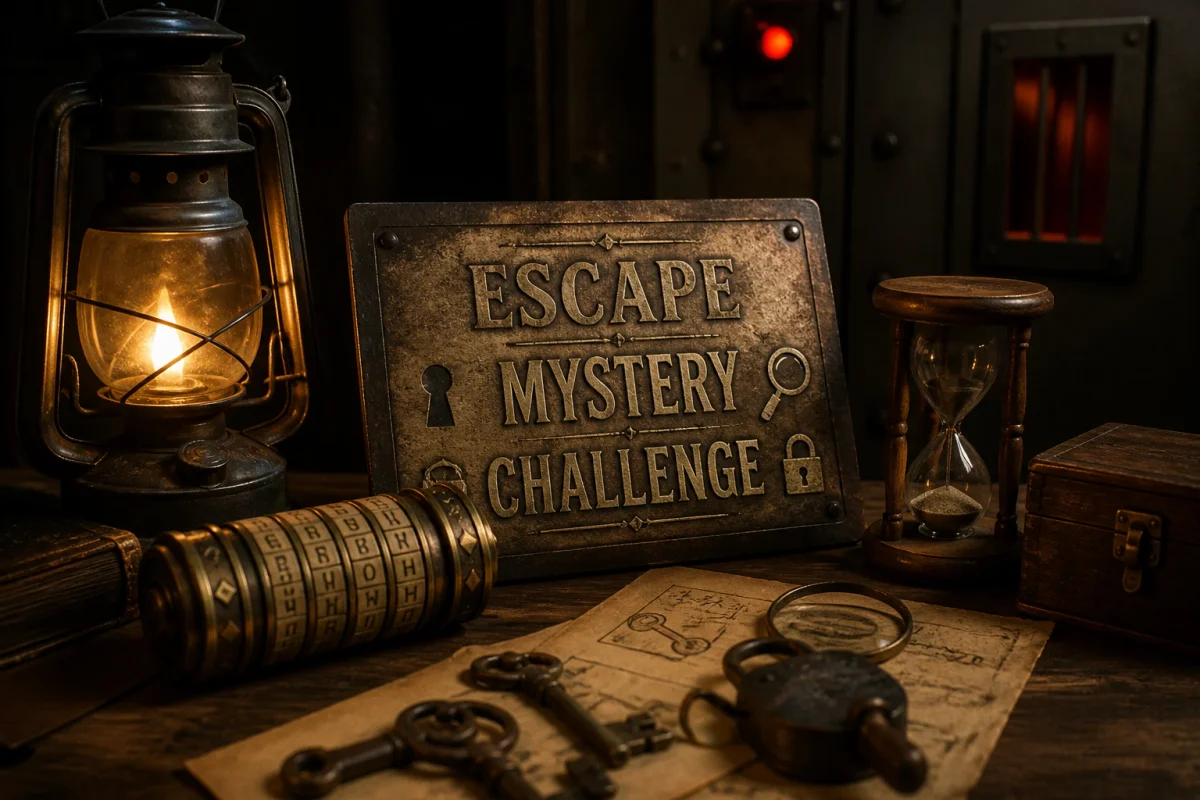Escape room mystery setup in London for challenge-led teen birthday parties | Partyfer