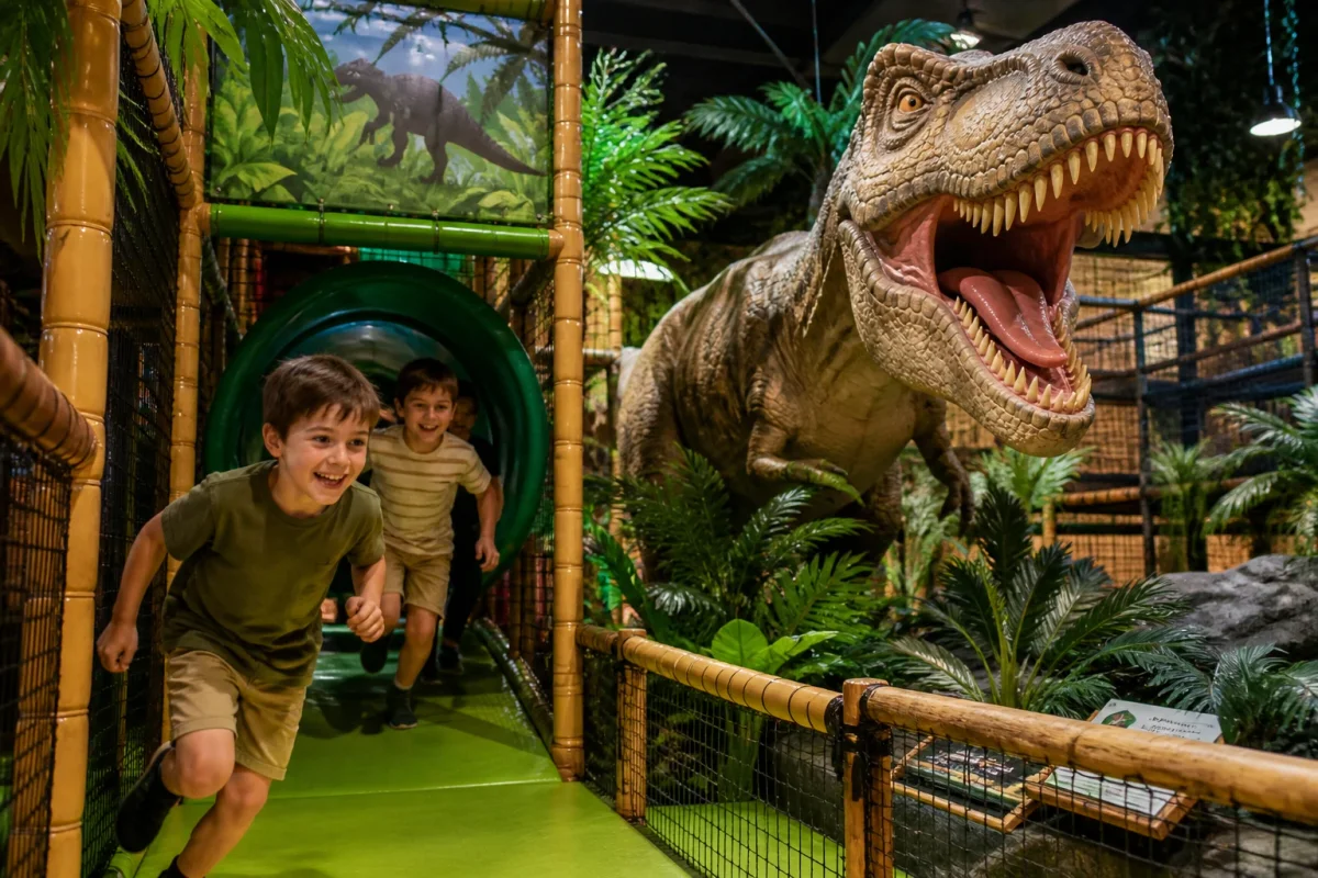 Dinosaur and jungle-themed boy birthday venue in London with adventure play | Partyfer
