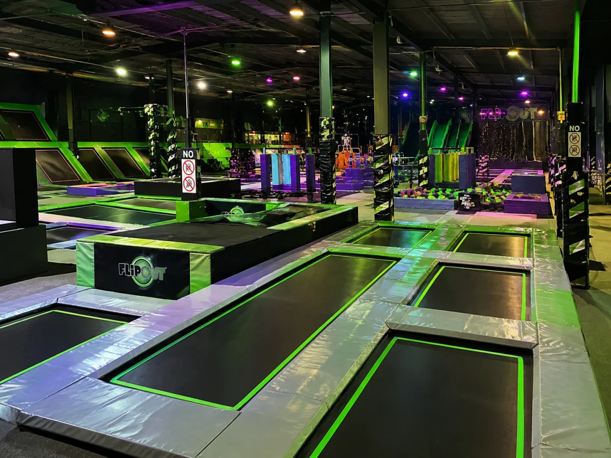Flip Out-style trampoline and active indoor birthday venue | Partyfer