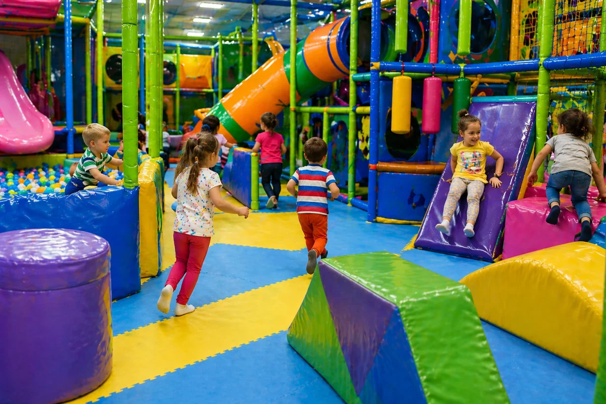 Indoor soft play and movement-led birthday space for younger children | Partyfer