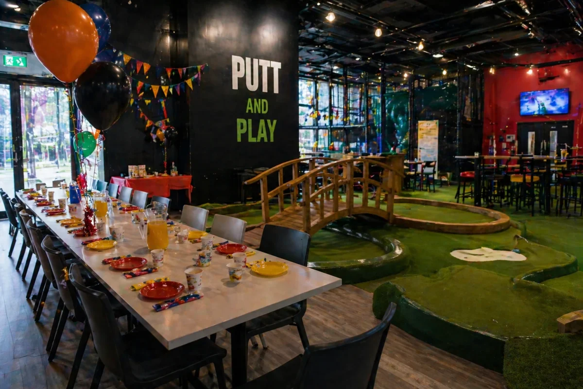 Kids party space combining play areas and celebration zones | Partyfer