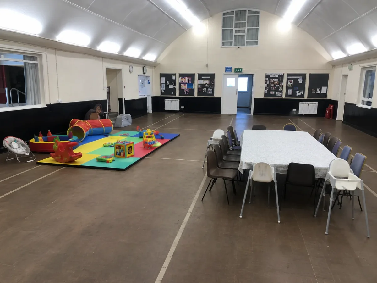 Community hall with soft play and party table | Partyfer