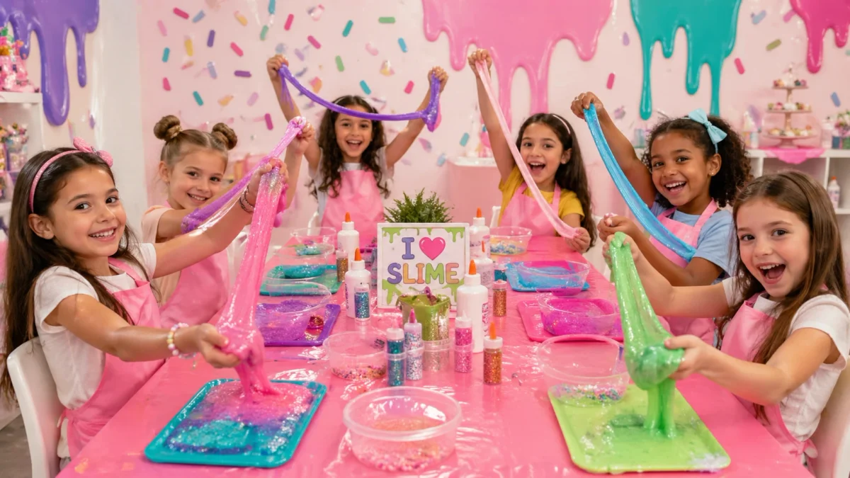 Creative slime-making birthday activity for children who enjoy hands-on fun | Partyfer