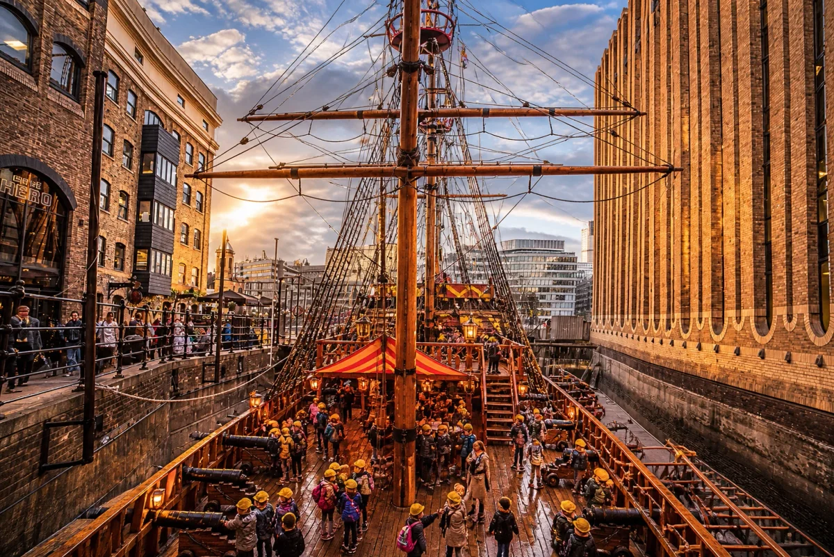 Historic ship birthday experience in London with storytelling, theatre-style activity and evening atmosphere | Partyfer