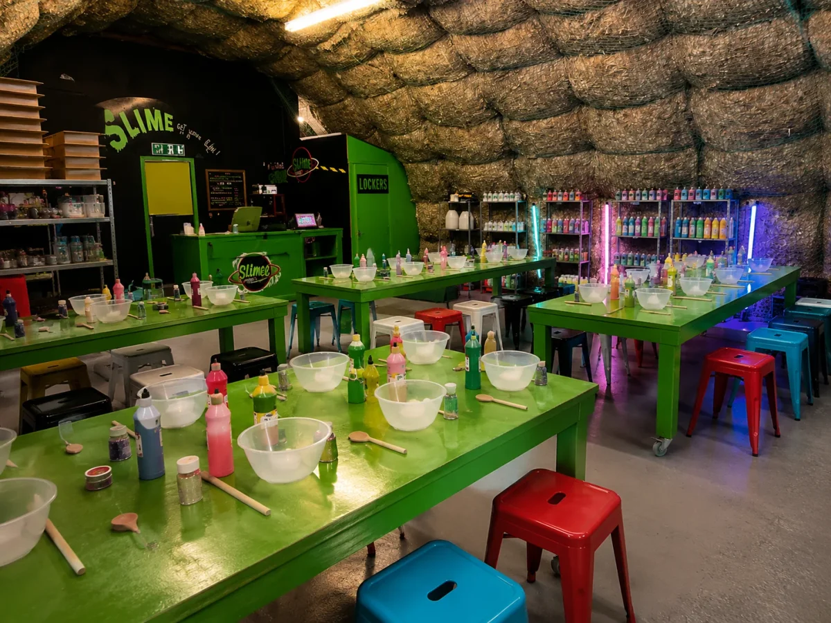 Slime workshop birthday setup near Herne Hill | Partyfer