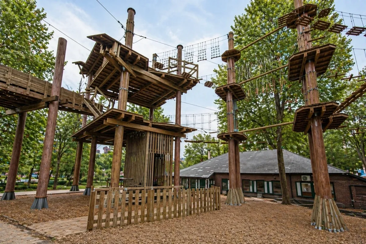 Outdoor ropes and climbing adventure in Battersea Park | Partyfer