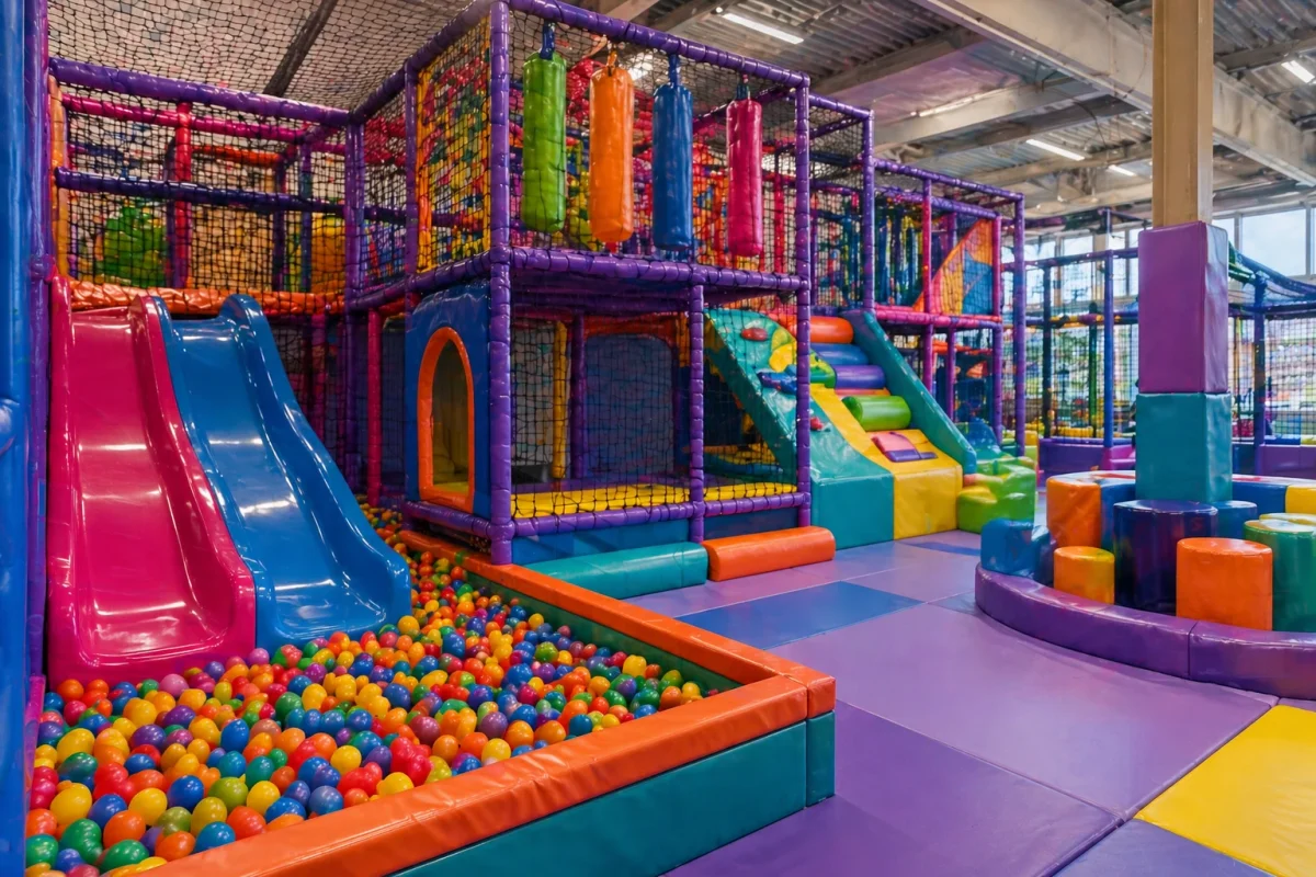 Indoor soft play and active kids birthday setup | Partyfer