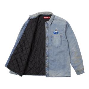 Supreme Quilted Lined Denim Snap Shirt — 2