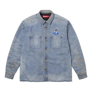 Supreme Quilted Lined Denim Snap Shirt — 1