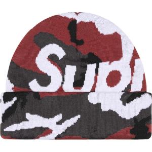 Supreme Camo Big Logo Beanie — 1