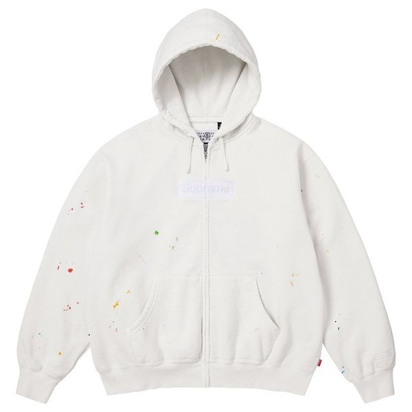 Supreme/MM6 Maison Margiela Box Logo Zip Up Hooded Sweatshirt