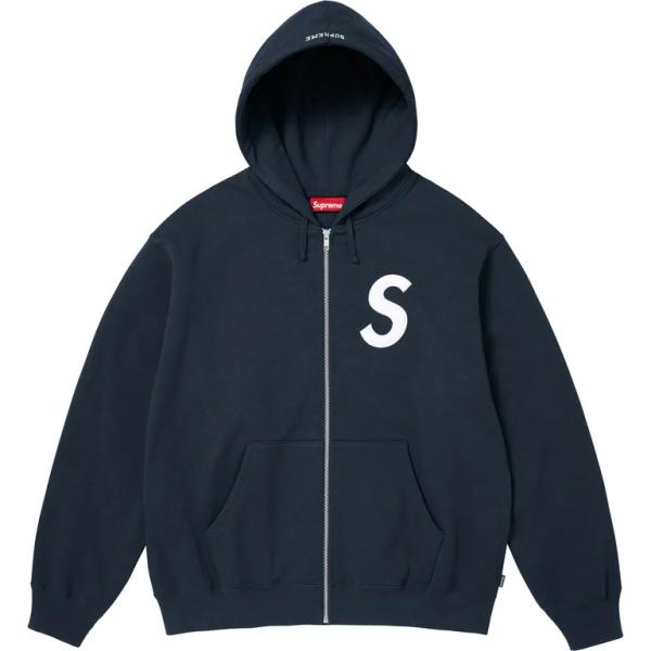 Supreme S Logo Zip Up Hooded Sweatshirt