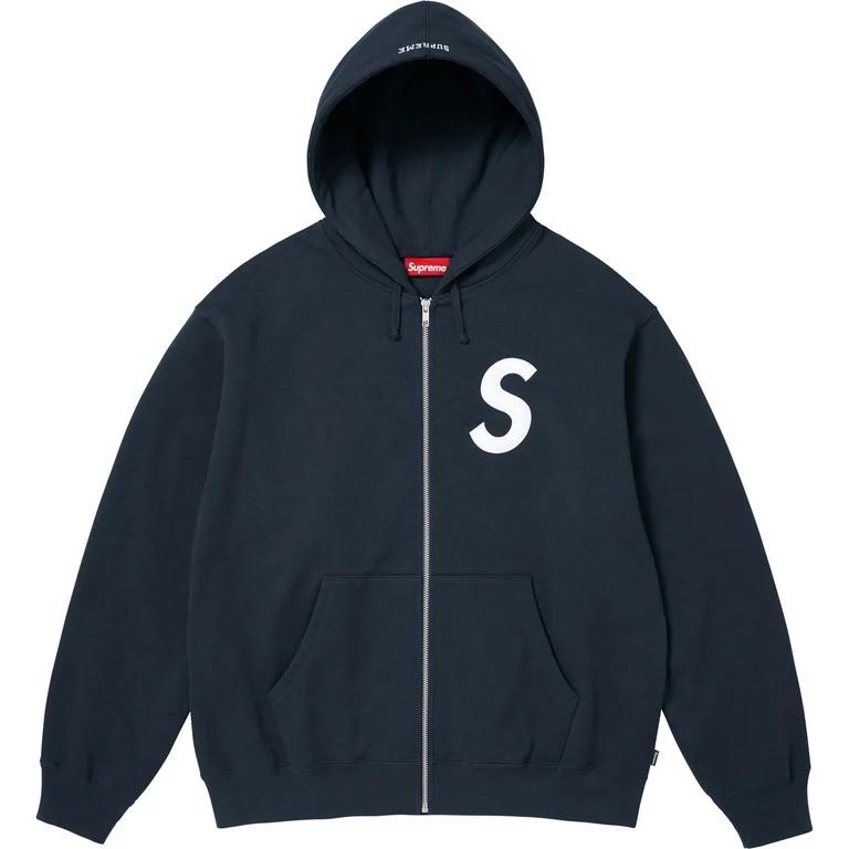 Supreme S Logo Zip Up Hooded Sweatshirt — 1