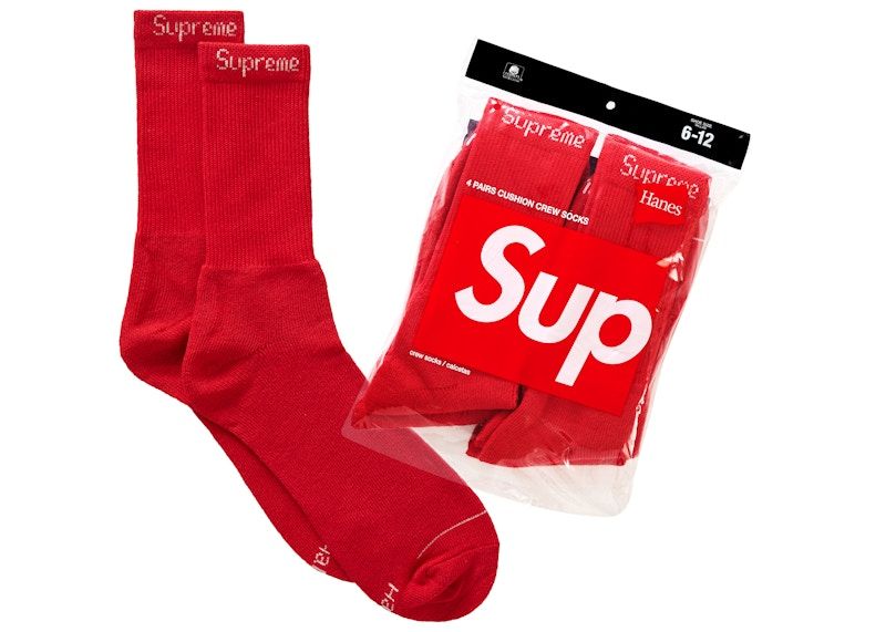 Supreme Hanes Crew Socks (4 Pack) — 1