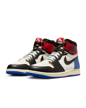 Jordan 1 High x Union x Fragment Black and Varsity Red — 1